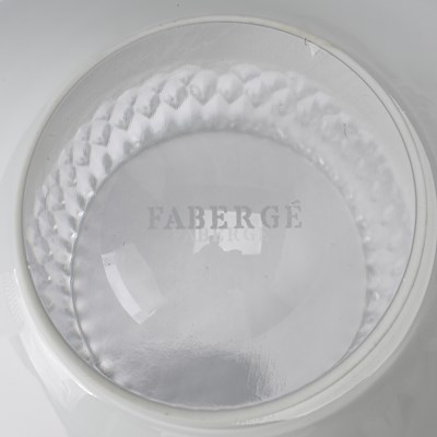 Lot 180 - Group of Ajka Crystal Co. Modern Fabergé 'Antarctica' Pattern White Overlay Glass Drinking Glasses