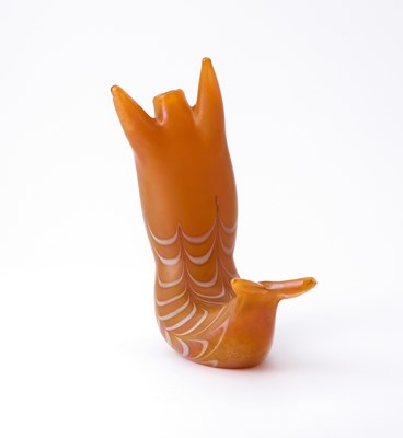 Lot 220 - Venini Style Blown and Iridescent Glass Sirena "A Rete" Vase