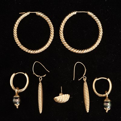 Lot 200 - Assorted Group of Gold Earrings