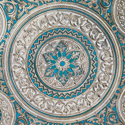 Lot 87 - Russian Silver and Champlevé Enamel Tray