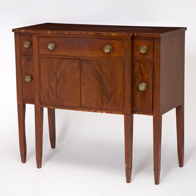 Lot 1116 - Federal Diminutive Inlaid Mahogany Sideboard