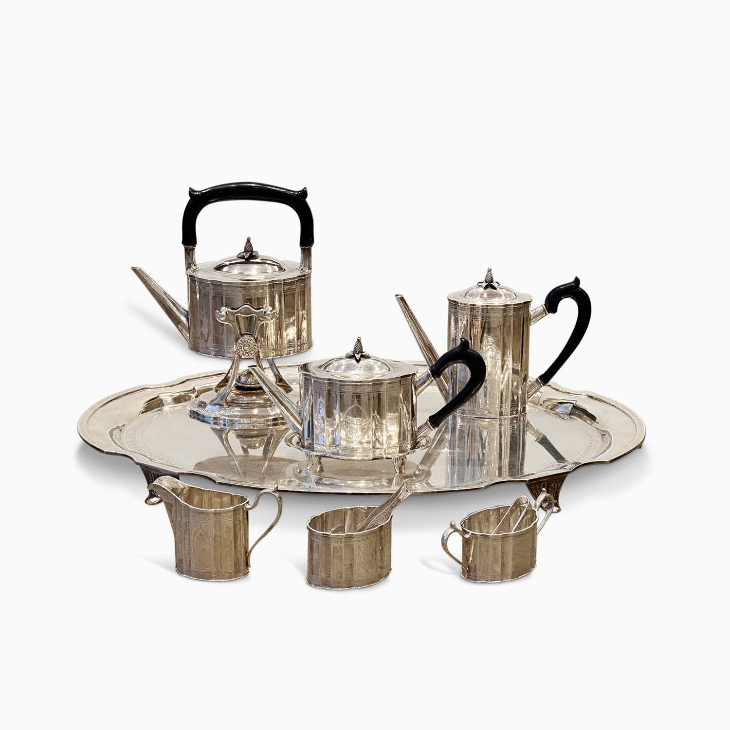 Lot 1096 - American Sterling Silver Coffee and Tea Service with Tray