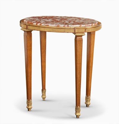 Lot 1153 - Louis XVI Style Gilt-Bronze Marble Top End Table