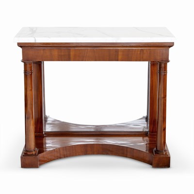 Lot 1145 - Empire Mahogany Marble Top Pier Table