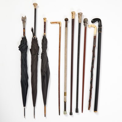 Lot 1201 - Group of Canes and Umbrellas