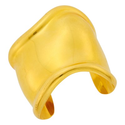 Lot 18 - Tiffany & Co., Elsa Peretti Gold 'Bone' Cuff Bangle Bracelet