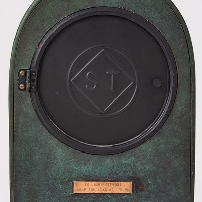 Lot 676 - Tiffany Studios Seth Thomas Green Patinated Bronze 'Rex' Model Mantel Clock