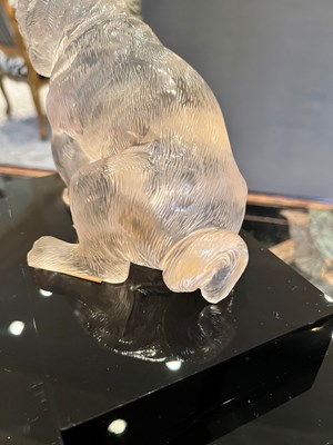 Lot 210 - Continental Gem-Set Carved Rock Crystal Figure of a Pug
