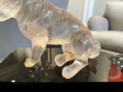 Lot 210 - Continental Gem-Set Carved Rock Crystal Figure of a Pug