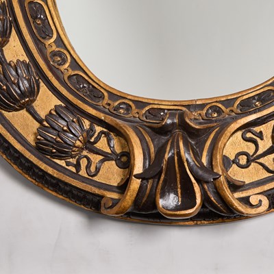Lot 220 - Aesthetic Movement Ebonized and Parcel-Gilt Mirror