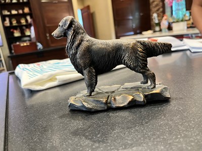 Lot 344 - Virginia Perry Gardiner Bronze Figure of a Retriever
