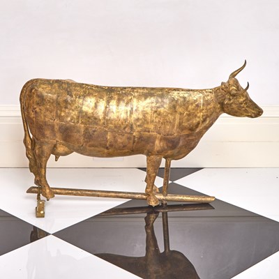Lot 320 - American Gilt-Copper Cow Weathervane