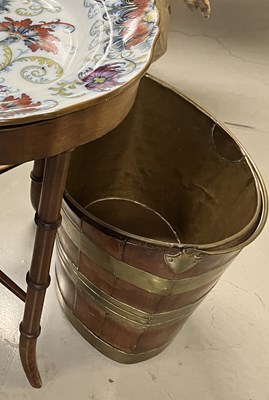 Lot 268 - George III Mahogany and Brass-Banded Peat Bucket