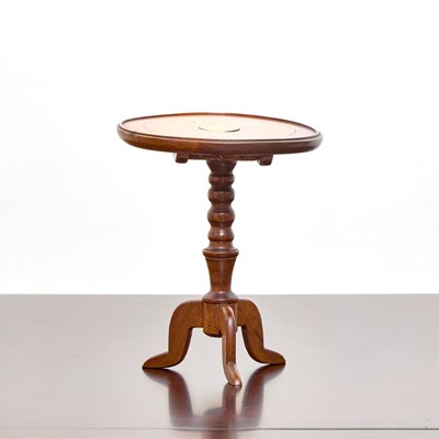 Lot 283 - English Inlaid Wood Miniature Tilt-Top Tea Table
