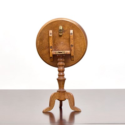Lot 283 - English Inlaid Wood Miniature Tilt-Top Tea Table