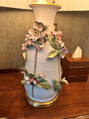 Lot 202 - Two Potter-Spitzmiller Painted Porcelain Table Lamps