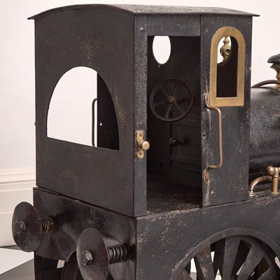 Lot 219 - Continental Painted Metal and Brass Prins Hendrik Model Locomotive Steam Engine