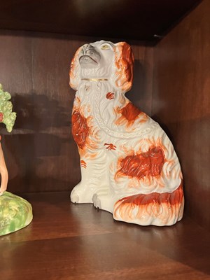 Lot 218 - Pair of English Staffordshire Pottery Figures with Cows