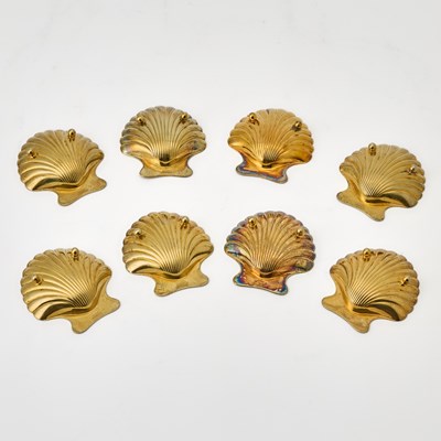 Lot 126 - Set of Eight Tiffany & Co. Sterling Silver Gilt Shell-Form Dishes
