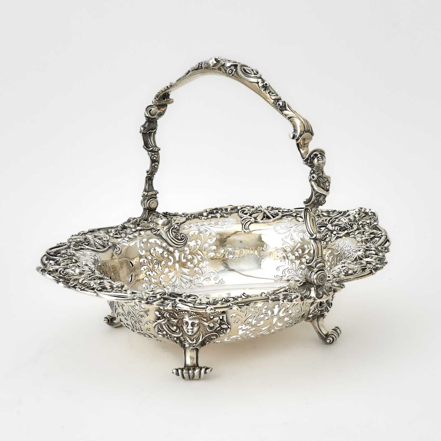 Lot 117 - Victorian Sterling Silver Gilt Cake Basket