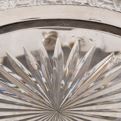 Lot 118 - Silver-Plated and Cut Glass Biscuit Box