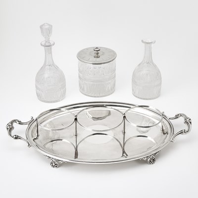 Lot 101 - English Silver-Plated Bar Tray