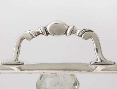 Lot 103 - Silver-Plated Tantalus with Three Glass Decanters