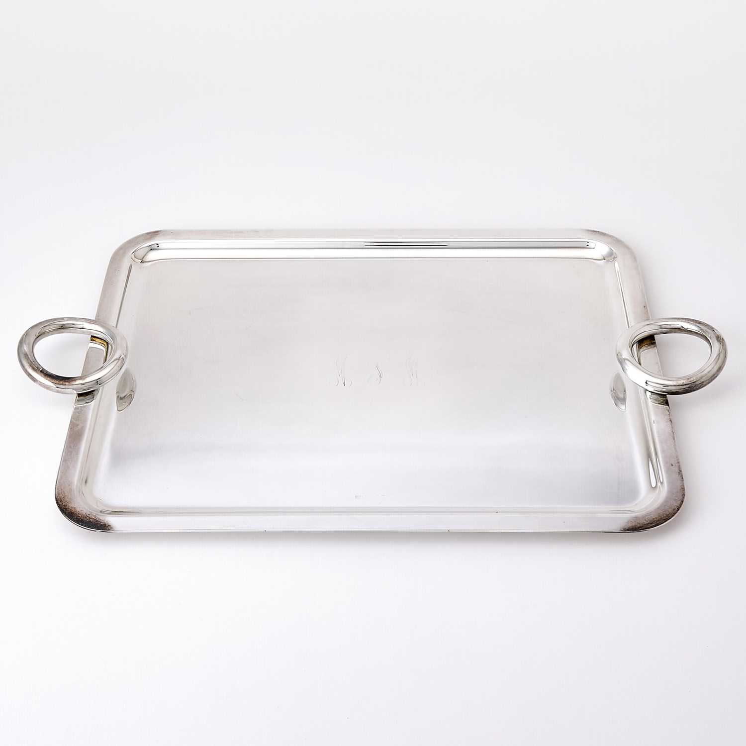 Lot 119 - Christofle Silver-Plated Two-Handled Serving Tray