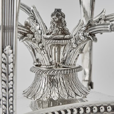 Lot 113 - George III Sterling Silver and Cut Glass Epergne