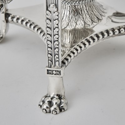 Lot 113 - George III Sterling Silver and Cut Glass Epergne