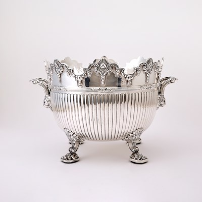 Lot 116 - Victorian Sterling Silver Monteith Centerpiece Bowl
