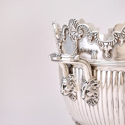 Lot 116 - Victorian Sterling Silver Monteith Centerpiece Bowl
