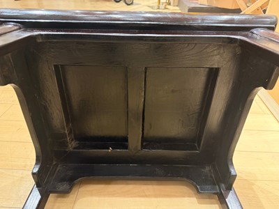 Lot 162 - Pair of Chinese Ebonized Hardwood Tall-Back Side Chairs