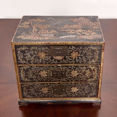 Lot 155 - Painted Chinese Table Chest Fitted with Drawers