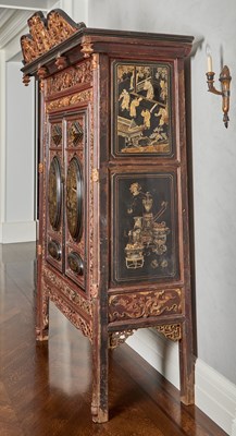 Lot 153 - Parcel Gilt Lacquered Chinese Wood Cabinet