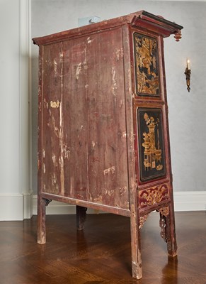 Lot 153 - Parcel Gilt Lacquered Chinese Wood Cabinet