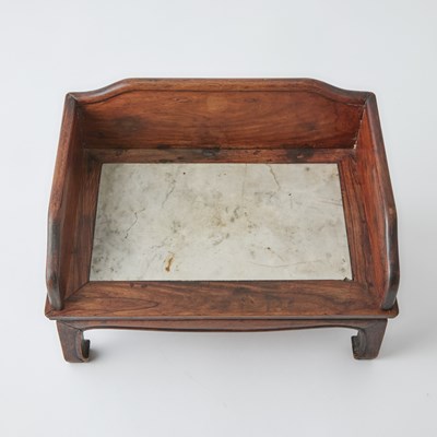Lot 150 - Chinese Marble-Inset Hardwood Model of a Throne Chair