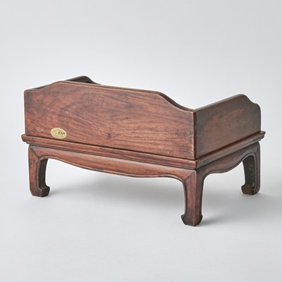 Lot 150 - Chinese Marble-Inset Hardwood Model of a Throne Chair