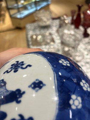 Lot 142 - Three Chinese Blue and White Porcelain Ginger Jars