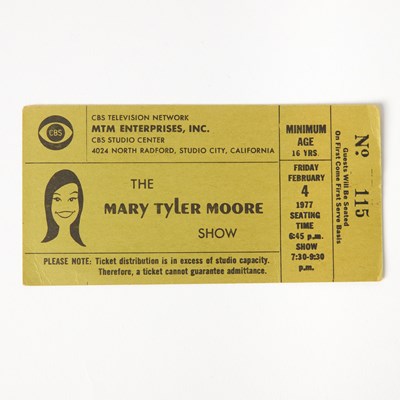Lot 71 - Ticket to the Final Episode of the Mary Tyler Moore Show