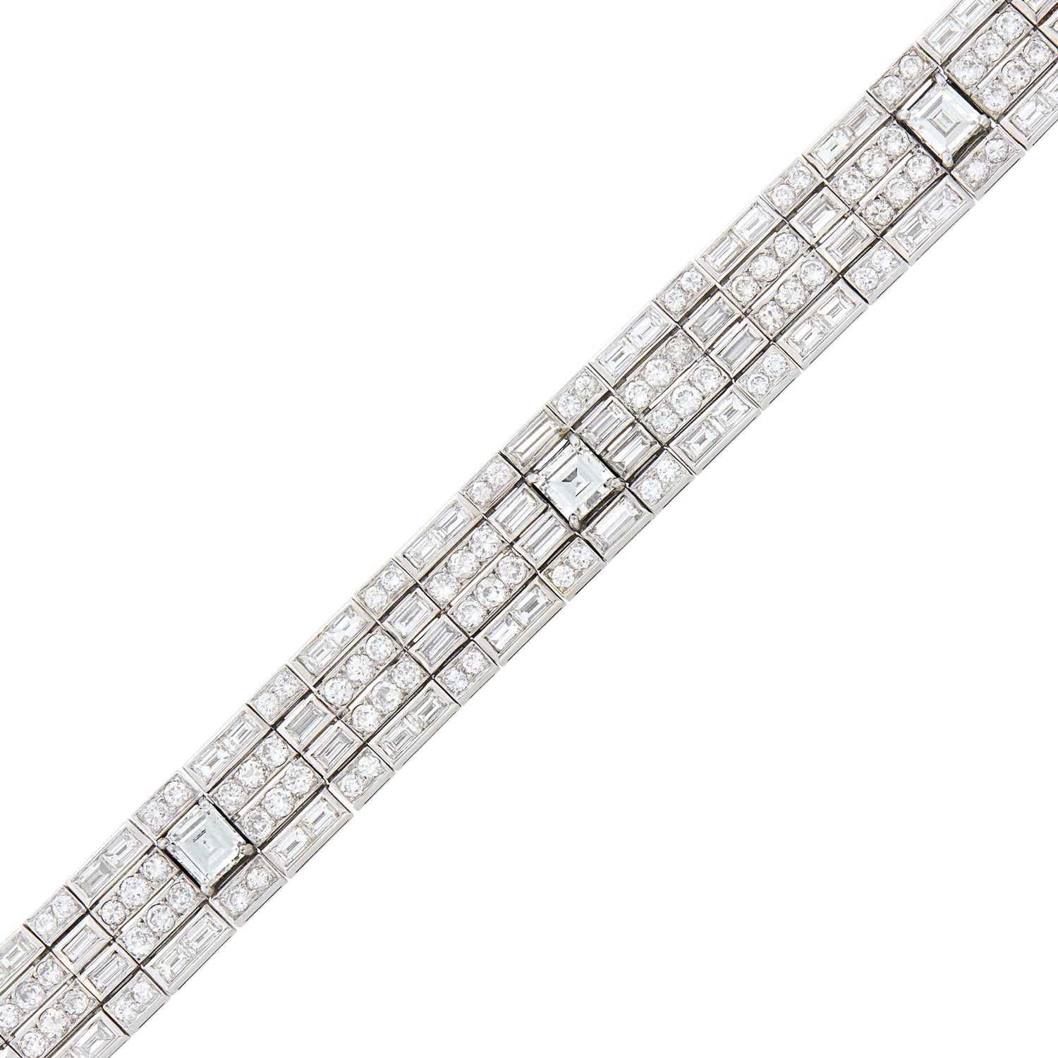 Lot 11 - Platinum and Diamond Bracelet