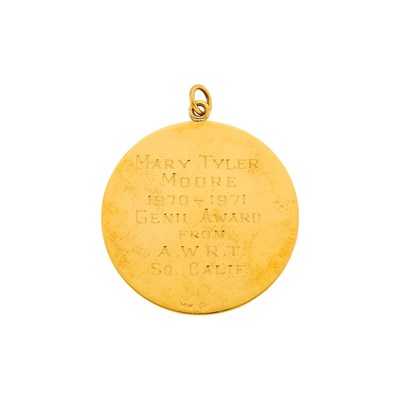 Lot 10 - Gold and Diamond Genii Award Disc Charm