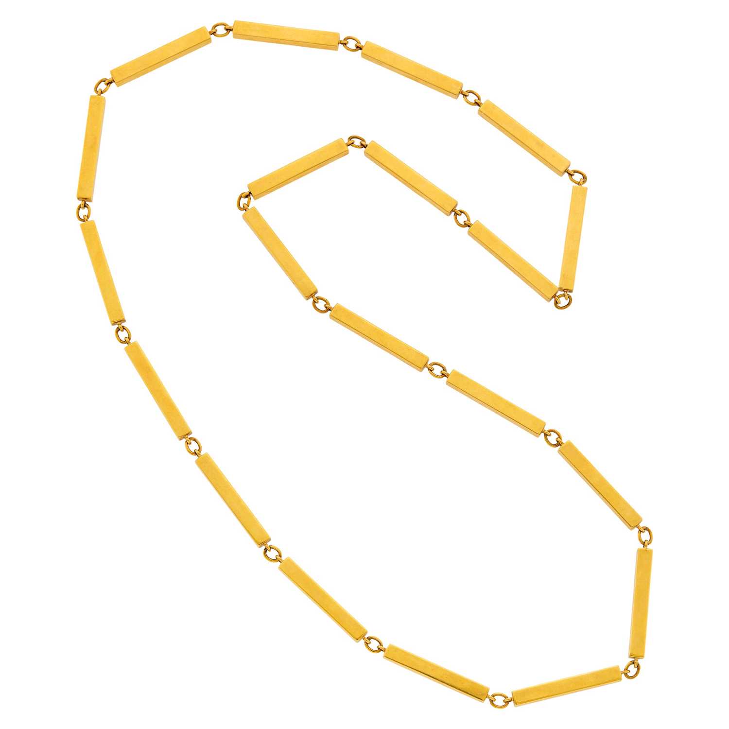 Lot 9 - Tiffany & Co. Long Gold Link Necklace