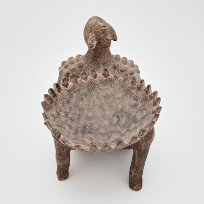 Lot 196 - Jalisco Pottery Seated Figure holding a Bowl