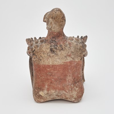Lot 196 - Jalisco Pottery Seated Figure holding a Bowl