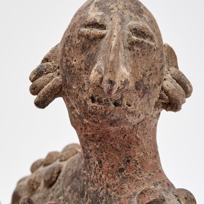 Lot 196 - Jalisco Pottery Seated Figure holding a Bowl