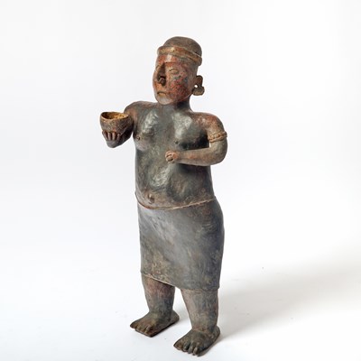 Lot 195 - Large Nayarit Pottery Standing Female Effigy