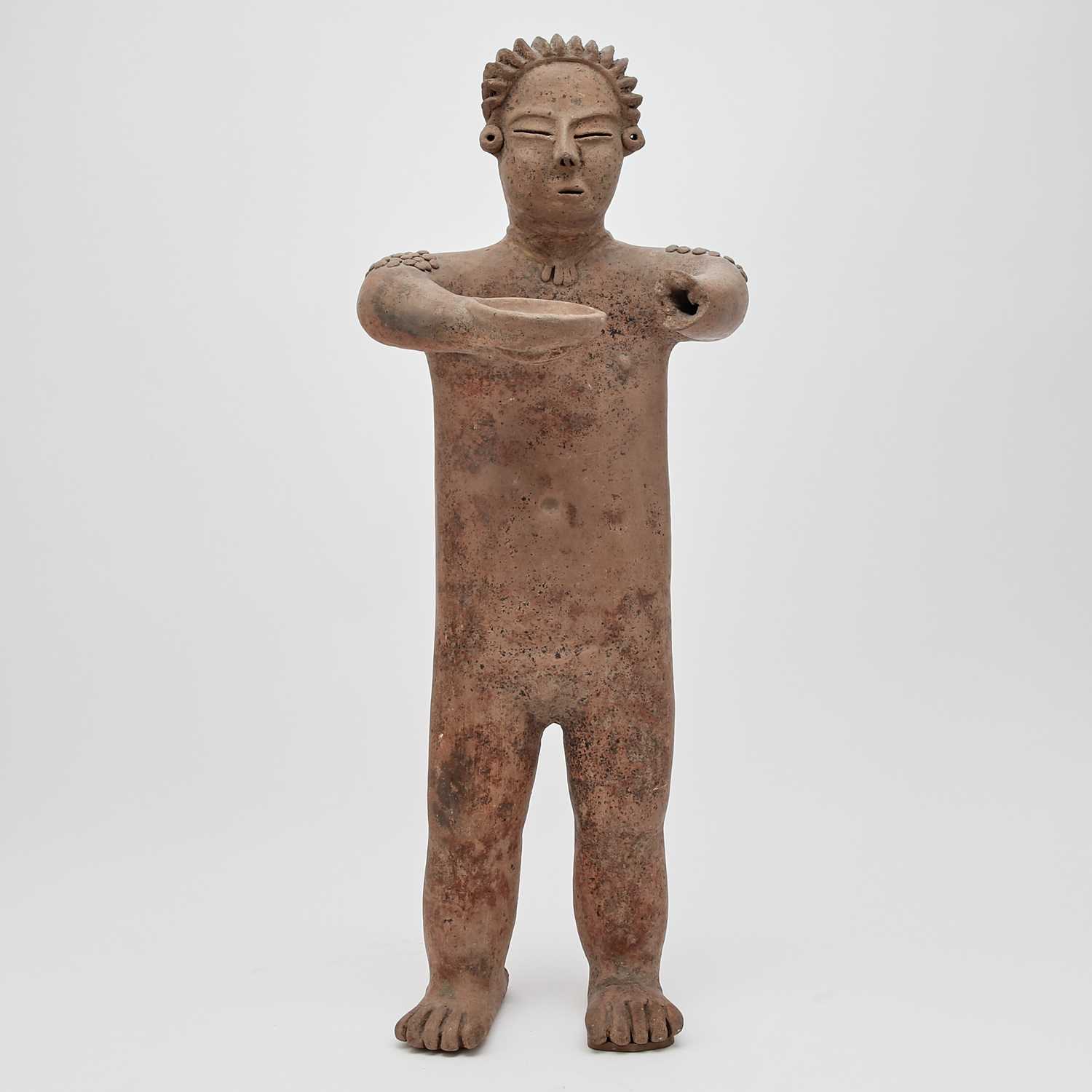 Lot 194 - Tall Colima Standing Male Figure
