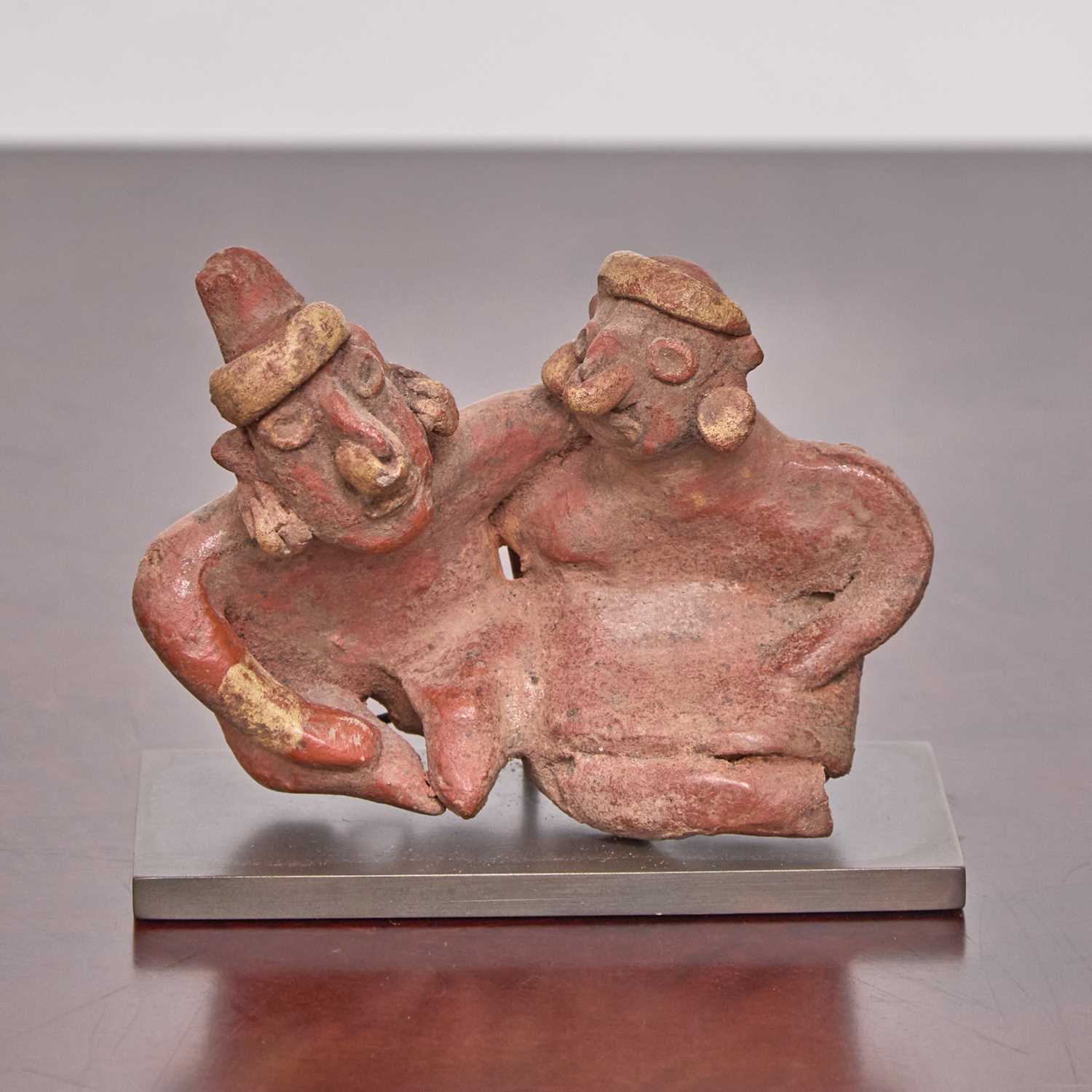 Lot 188 - Nayarit Pottery Co-joined Seated Couple