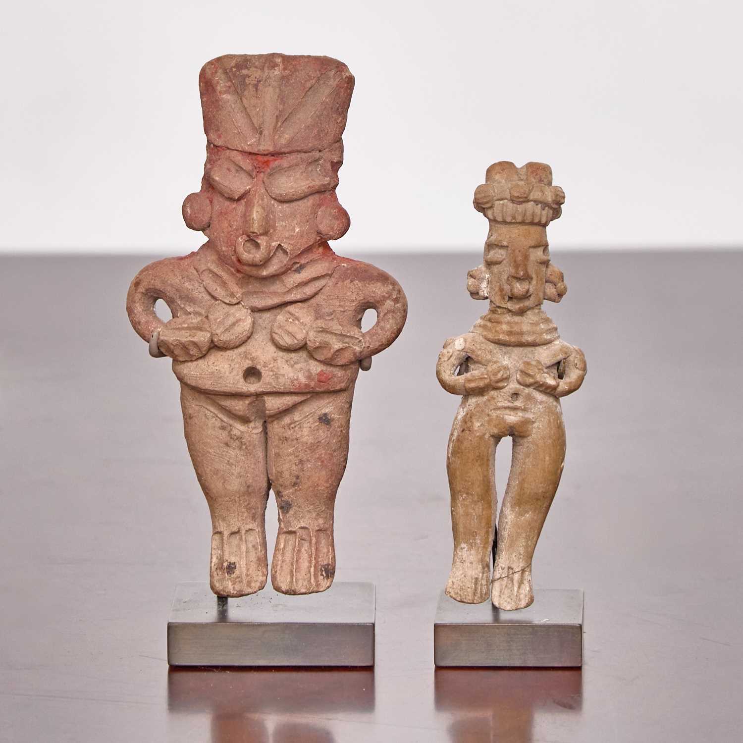 Lot 184 - Pair Chupicuario Pottery Pretty Ladies